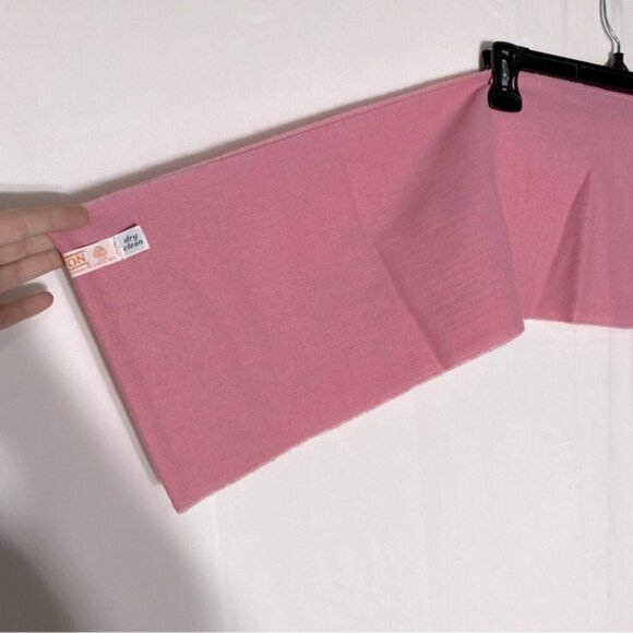 Vintage Pendleton Pink 100% Virgin Wool Long Scarf With Fringe - Picture 6 of 16